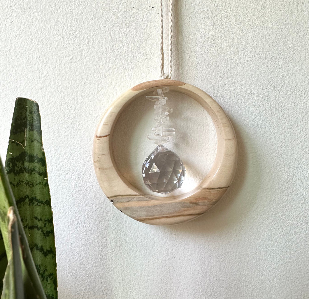 Clear Quartz Mini Maplewood Suncatcher