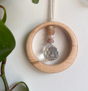 Flower Agate Maplewood Suncatcher mini