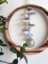 Multicolored Blue Lace Agate Canarywood Suncatcher