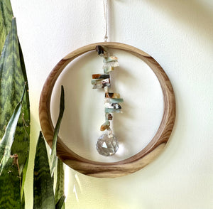 Multicolored Amazonite Canarywood Suncatcher