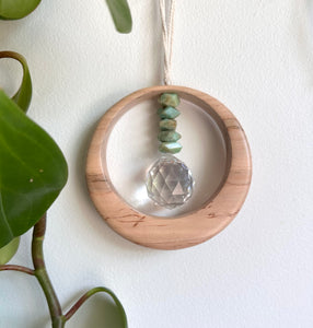 Amazonite Maple Wood Suncatcher mini