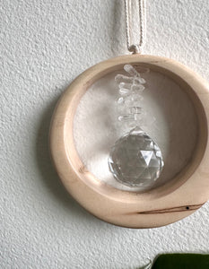 Clear Quartz Maplewood  Suncatcher mini