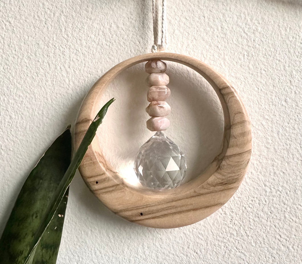 Flower Agate Maplewood Suncatcher mini