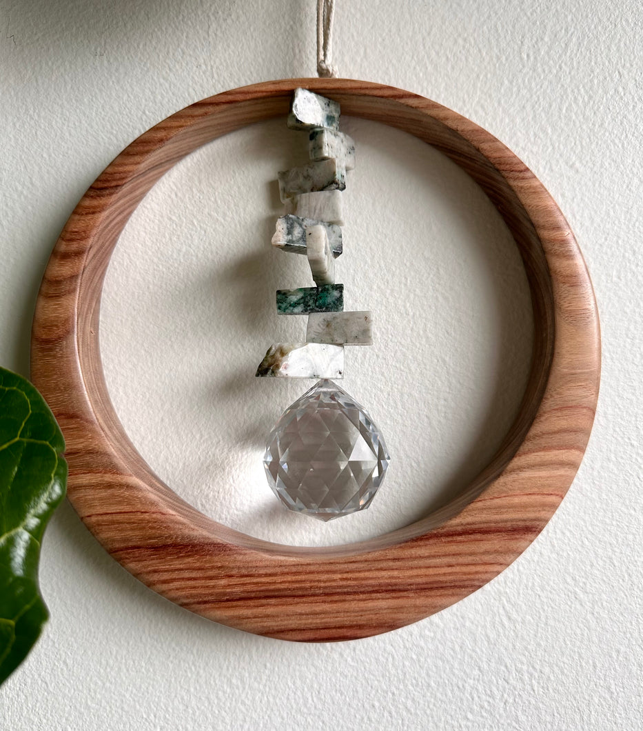 Tree Jasper Canarywood Suncatcher