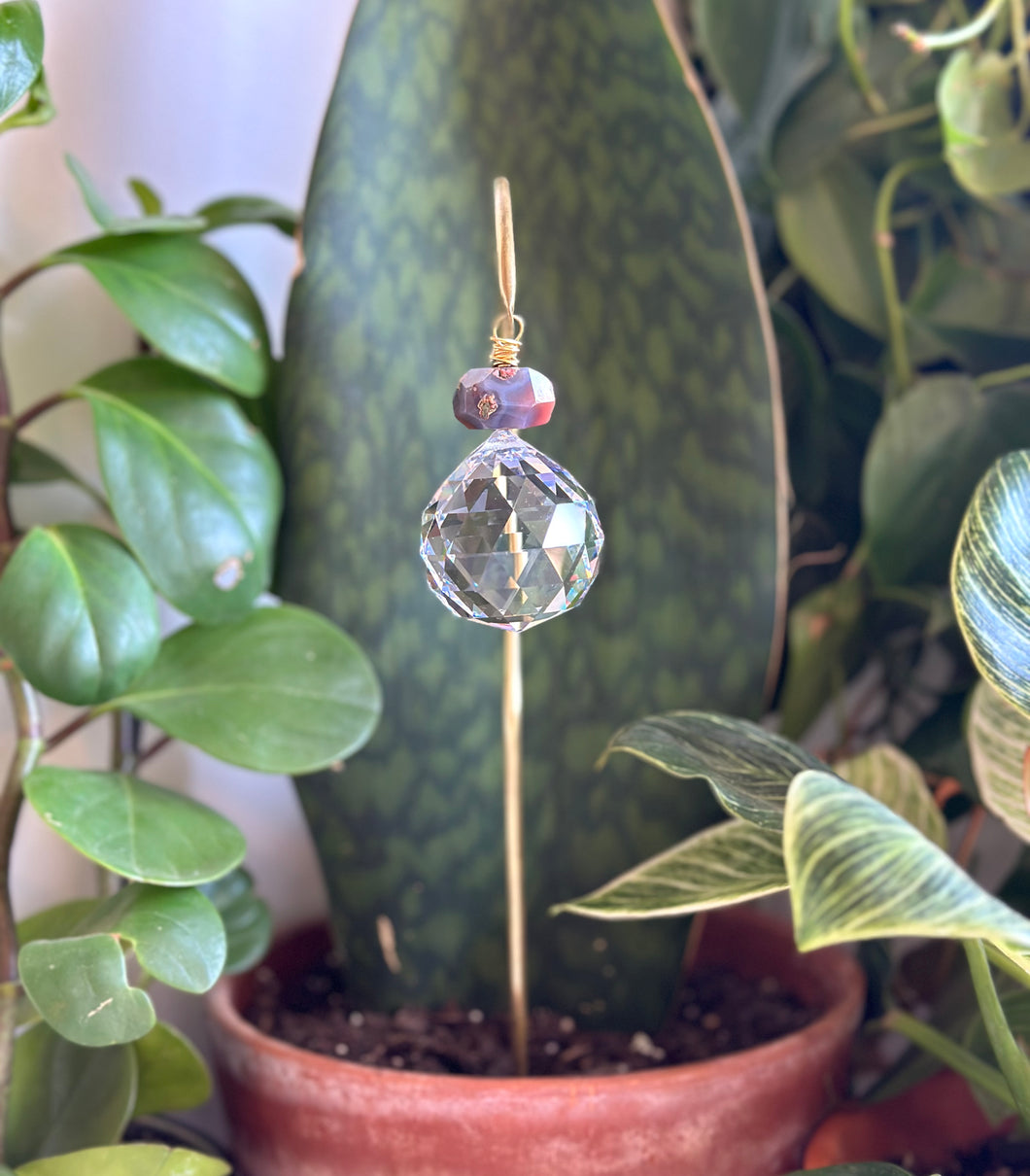 Carnelian Plant Suncatcher