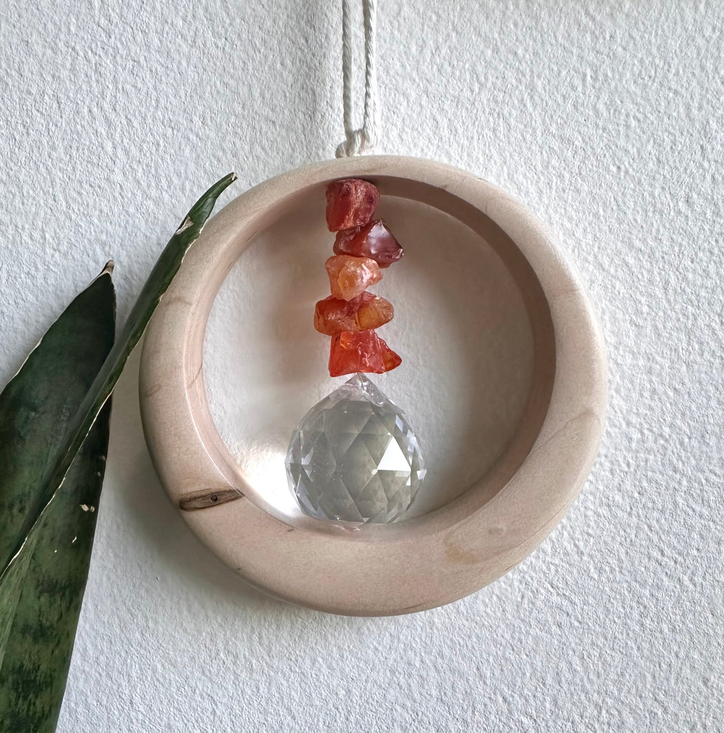 Carnelian Maplewood Suncatcher mini